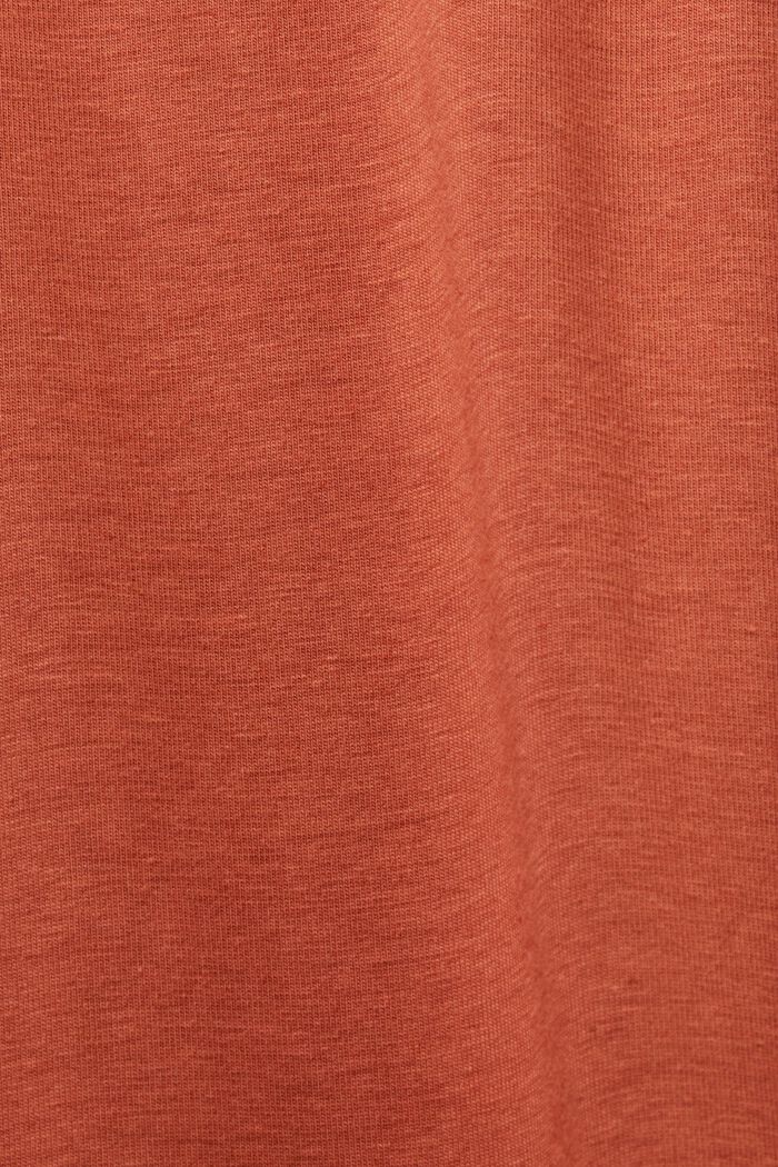 Robe t-shirt mi-longue en jersey, TERRACOTTA, detail image number 5