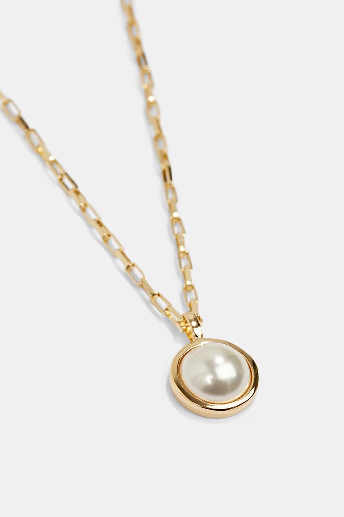 Collier à pendentif perles, argent sterling, GOLD, detail image number 1