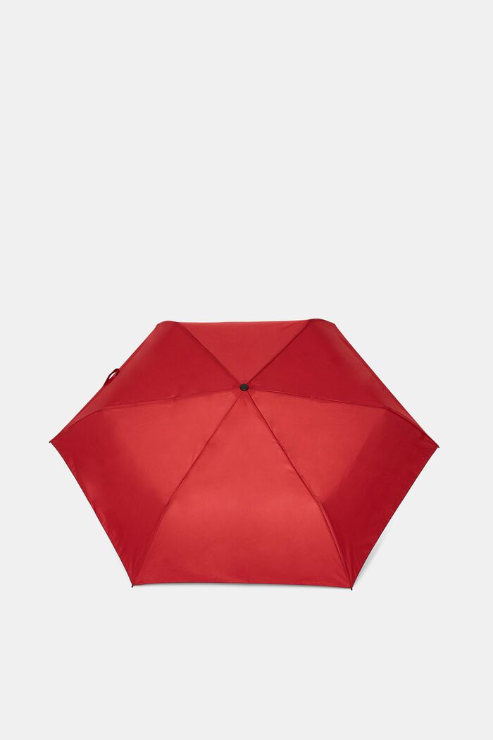 Parapluie de poche rouge à forme élancée Easymatic, FLAG RED, detail image number 0