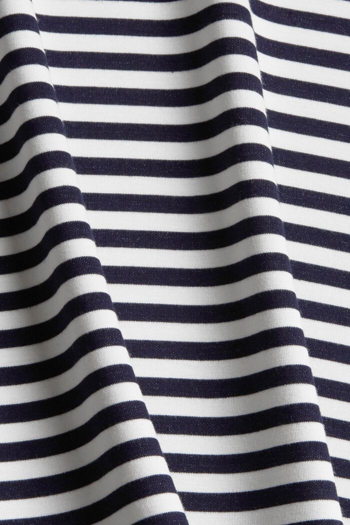 T-shirt rayé à manches longues et base asymétrique, NAVY, detail image number 4