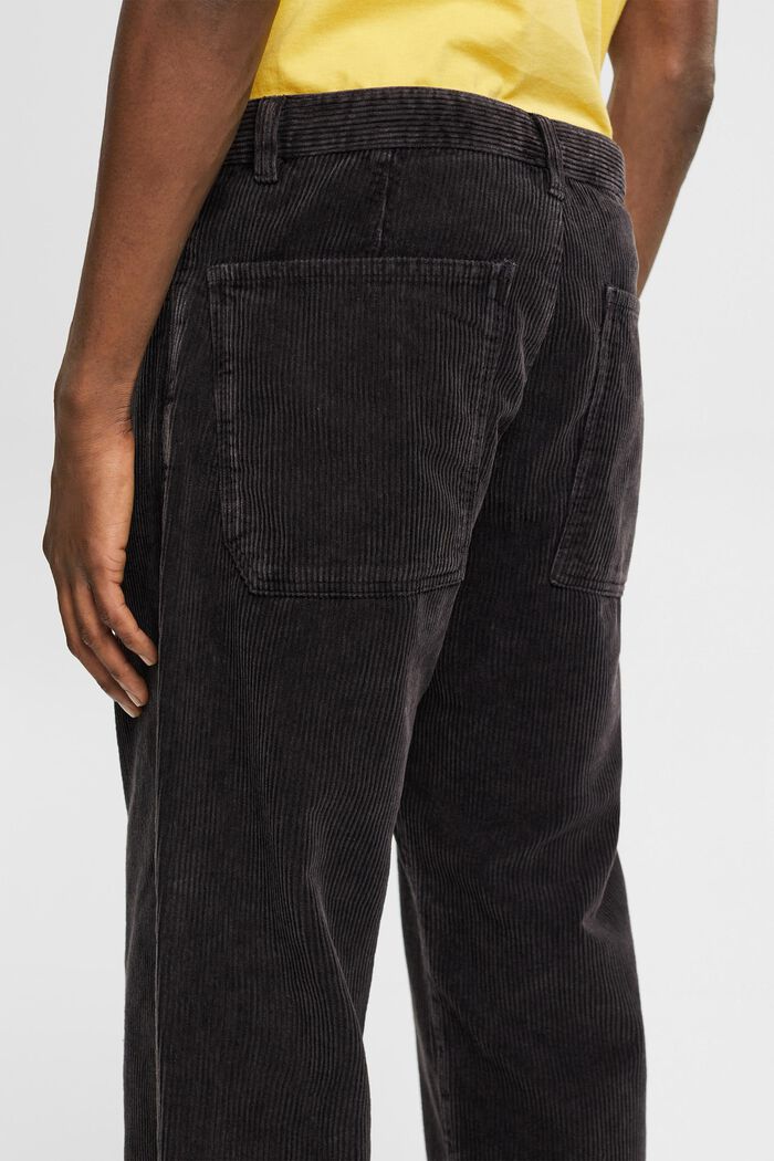 Pantalon en velours côtelé coupe Relaxed Fit, BLACK, detail image number 3