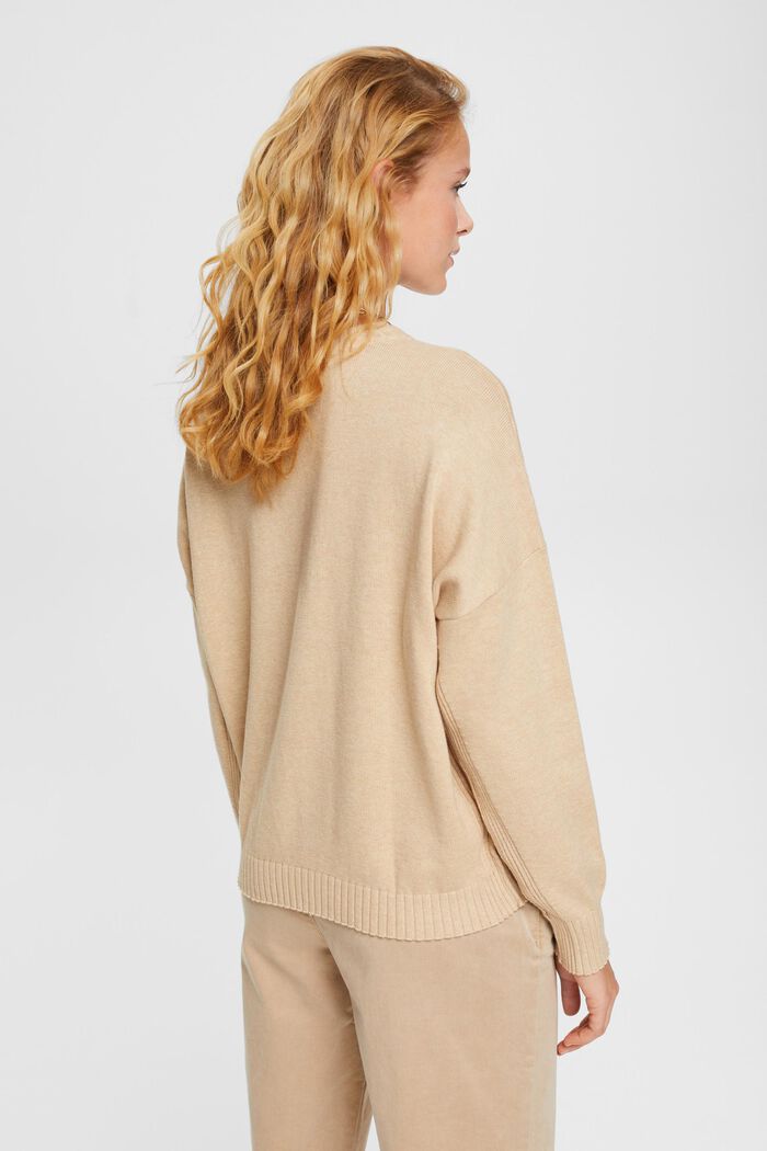 Pull-over en maille de coupe Relaxed Fit, CREAM BEIGE, detail image number 3