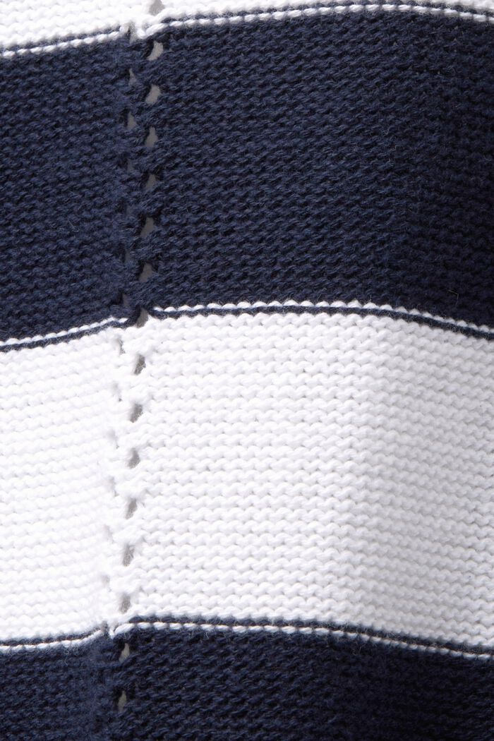 Cardigan en maille pointelle, 100 % coton, NAVY, detail image number 4