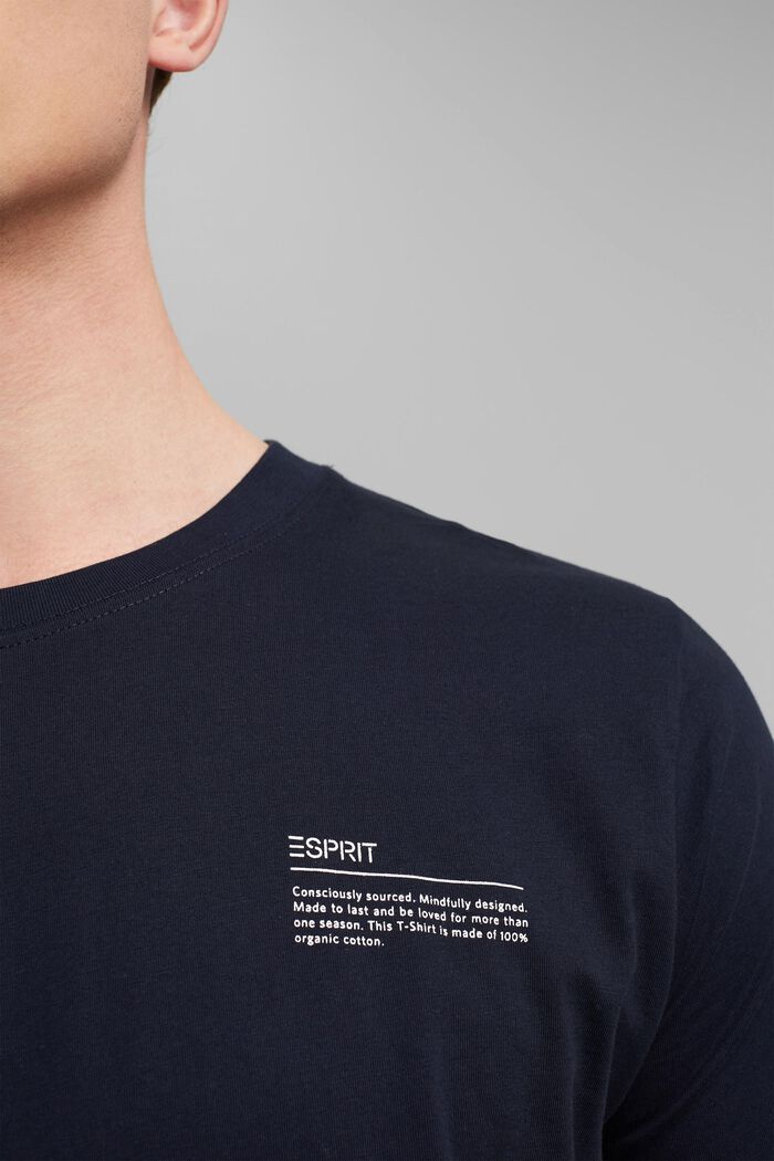 T-shirt en jersey doté d´un imprimé, 100 % coton bio, NAVY, detail image number 1