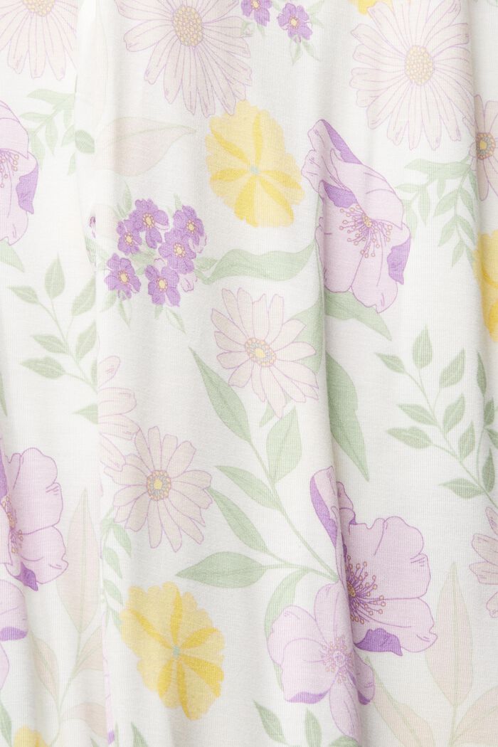 Pantalon de pyjama à motif floral, en LENZING™ ECOVERO™, OFF WHITE, detail image number 4