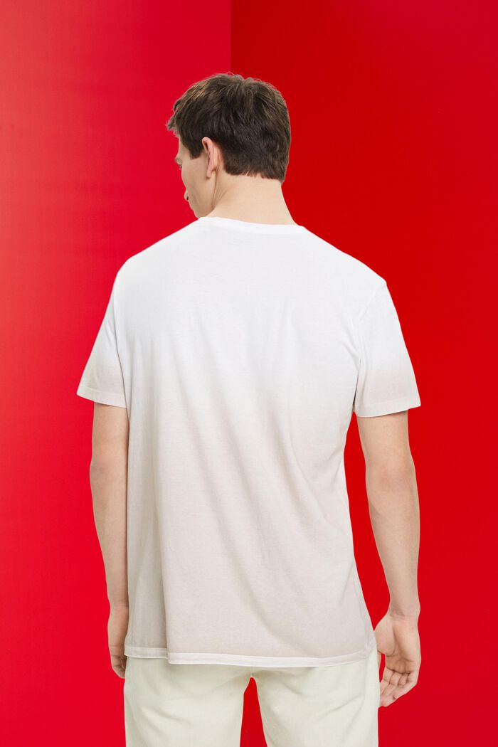 T-shirt bicolore à effet éclairci, WHITE, detail image number 3