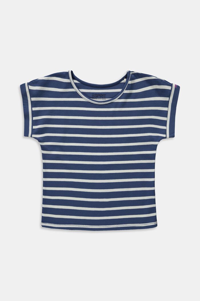 T-shirt d’aspect rayé, BLUE, detail image number 0
