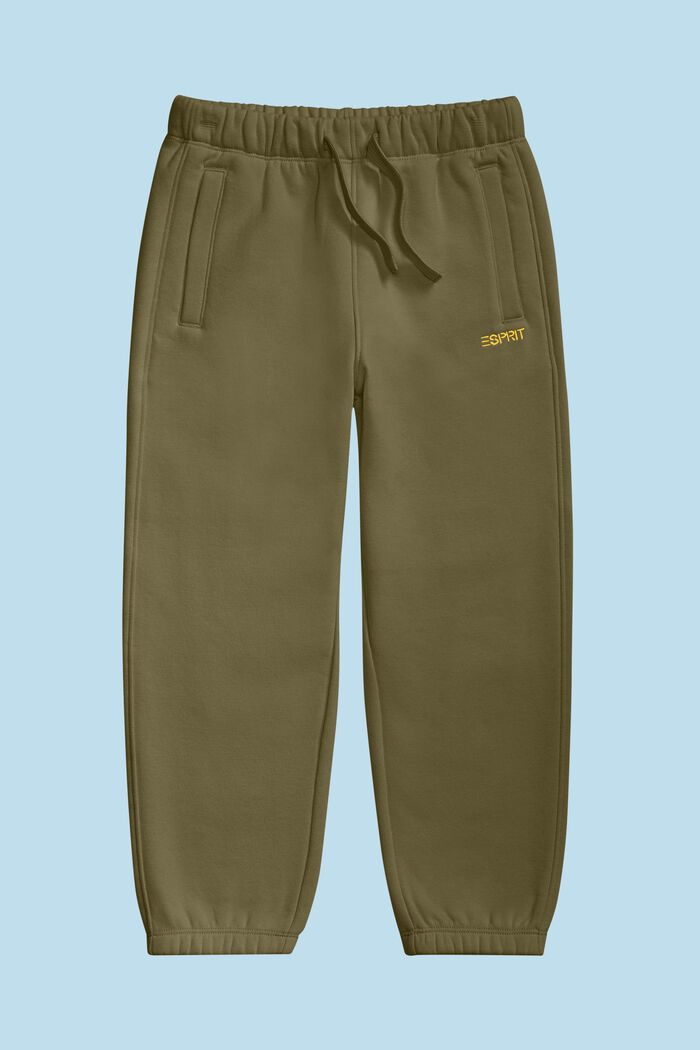 Pantalon de jogging en coton mélangé orné du logo, OLIVE, detail image number 0