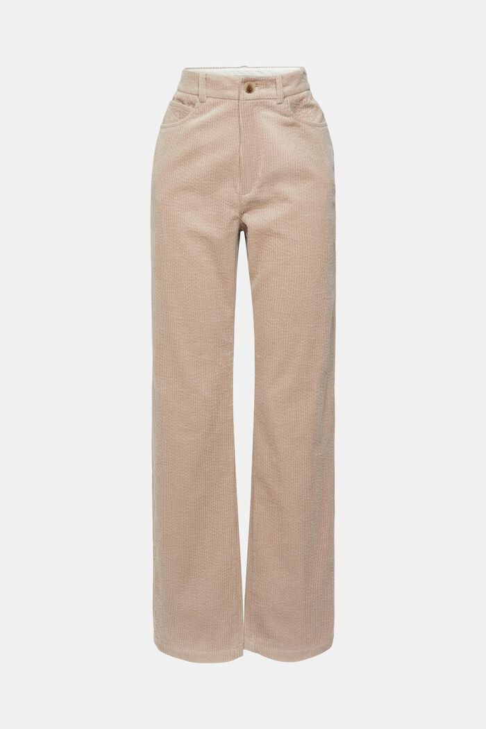 Pantalon en velours côtelé de coton, LIGHT TAUPE, overview
