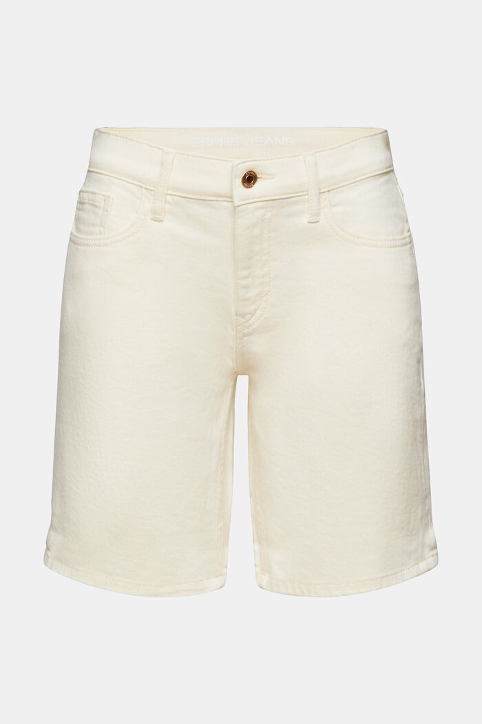Short en jean à taille mi-haute rétro classique, OFF WHITE, detail image number 7