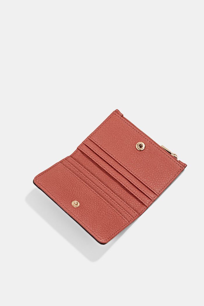 Végane : le petit portefeuille en similicuir, CORAL RED, detail image number 3