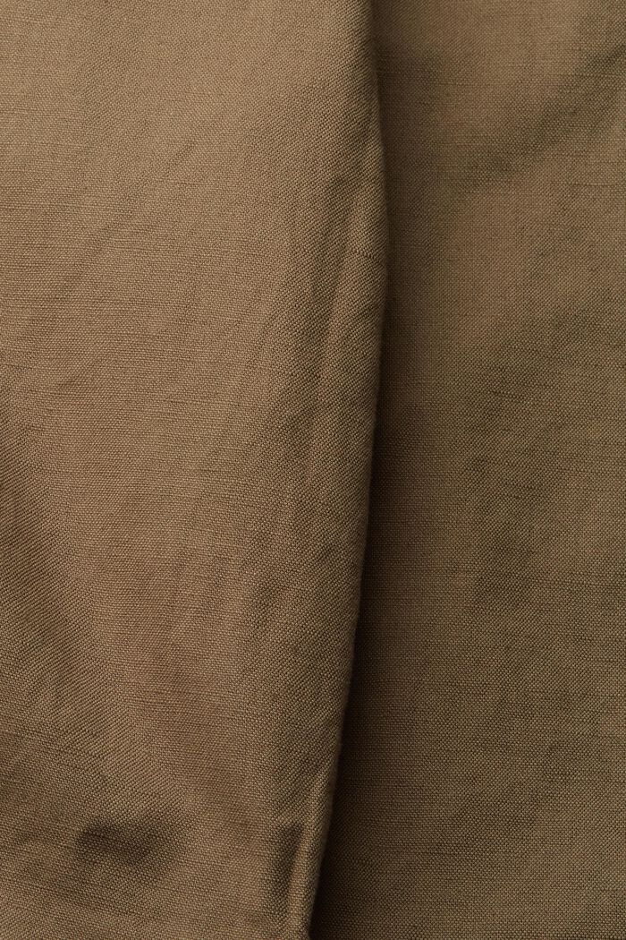 Pantalon court en lin mélangé, DUSTY GREEN, detail image number 4