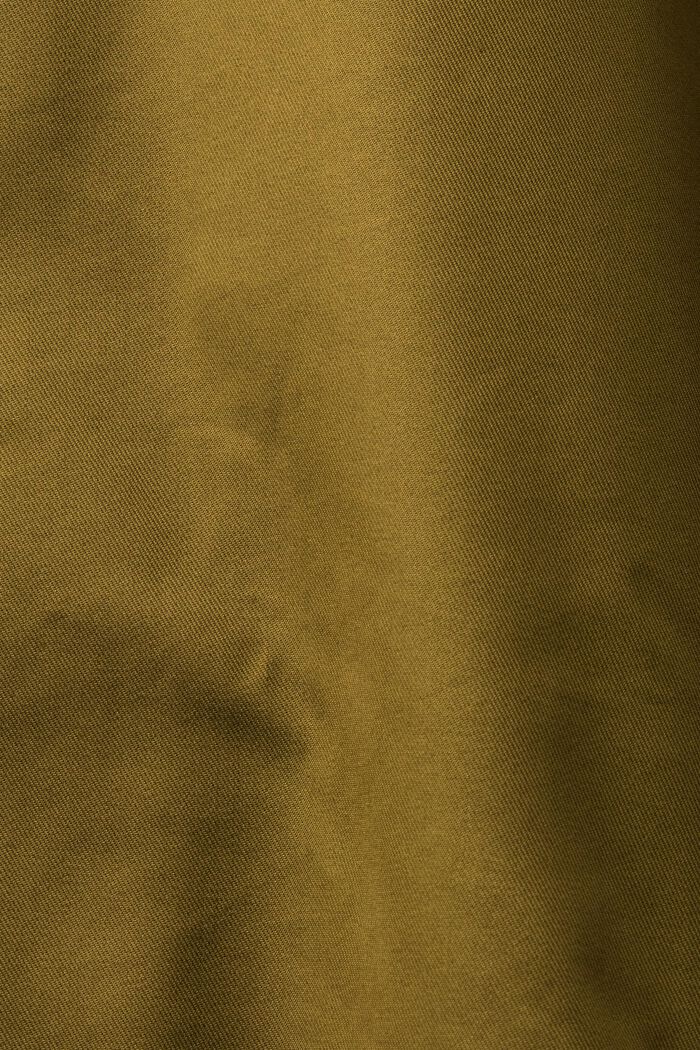 Trench-coat à ceinture en coton biologique, OLIVE, detail image number 5