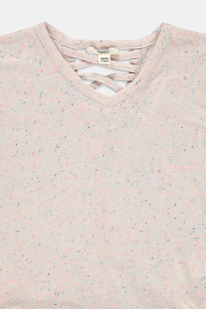 T-shirt animé d’une texture mouchetée multicolore, LAVENDER, detail image number 2
