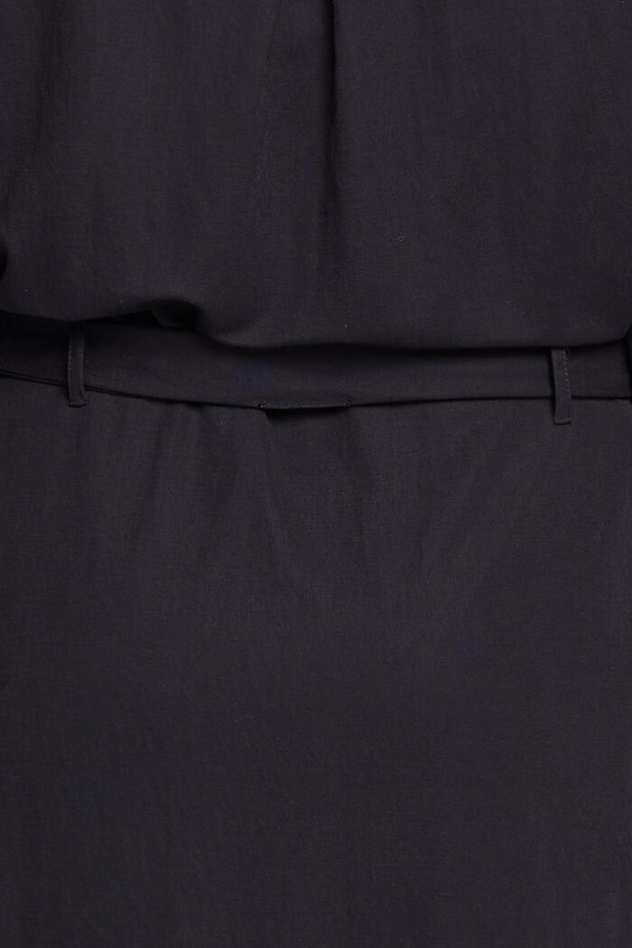 Robe-chemise CURVY munie d’une ceinture à nouer, BLACK, detail image number 2