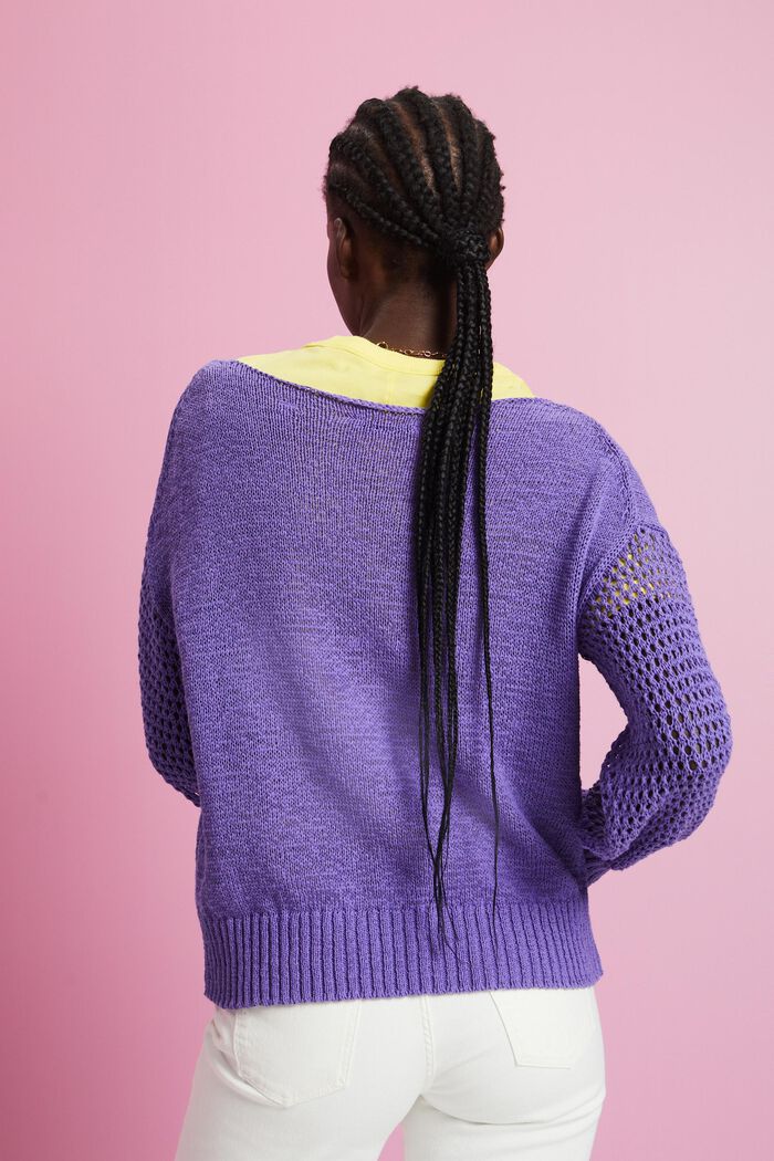Pull-over en maille ample, PURPLE, detail image number 3