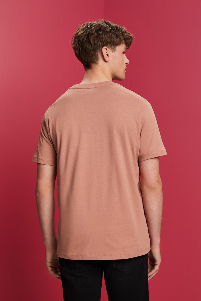 T-shirt à encolure ronde orné d’un imprimé, 100 % coton, DARK OLD PINK, detail image number 3