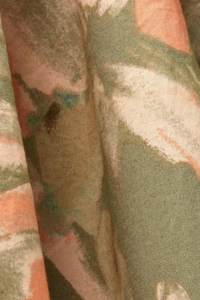Robe longueur midi à motif, 100 % coton, LIGHT KHAKI, detail image number 5