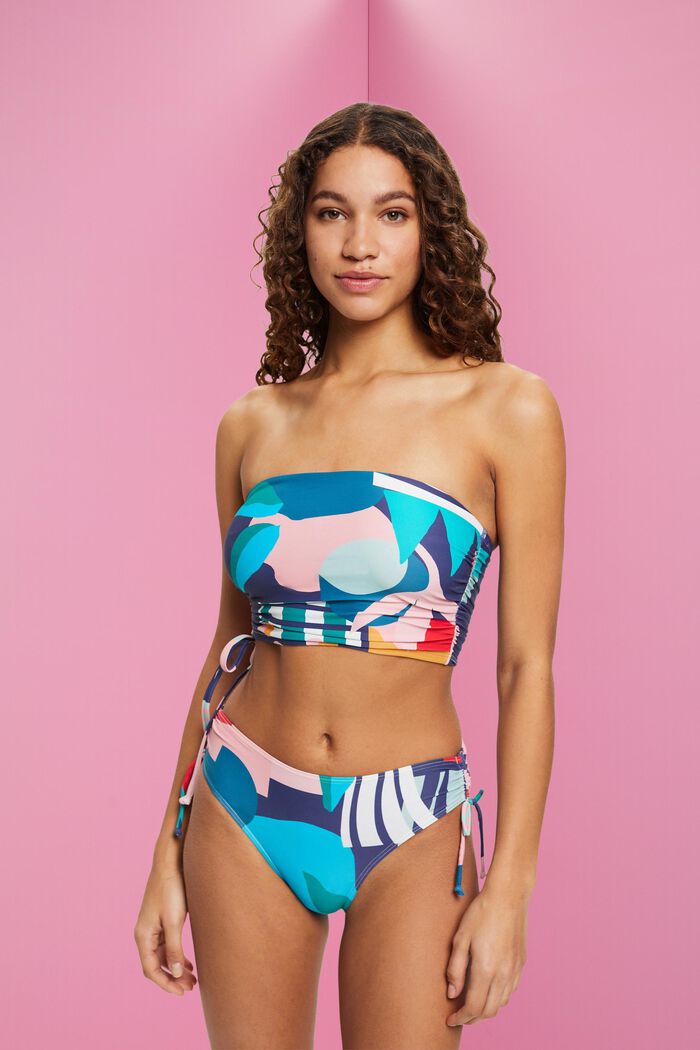 Bas de bikini à imprimé multicolore, INK, detail image number 0