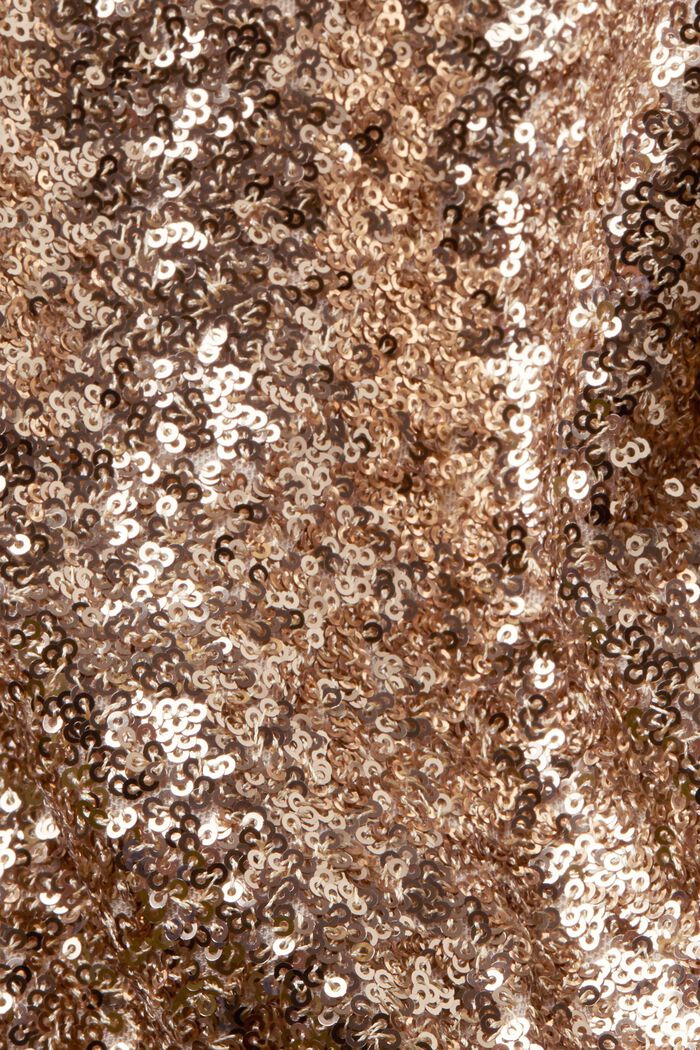 Sweat à capuche zippé orné de paillettes, GOLD, detail image number 5
