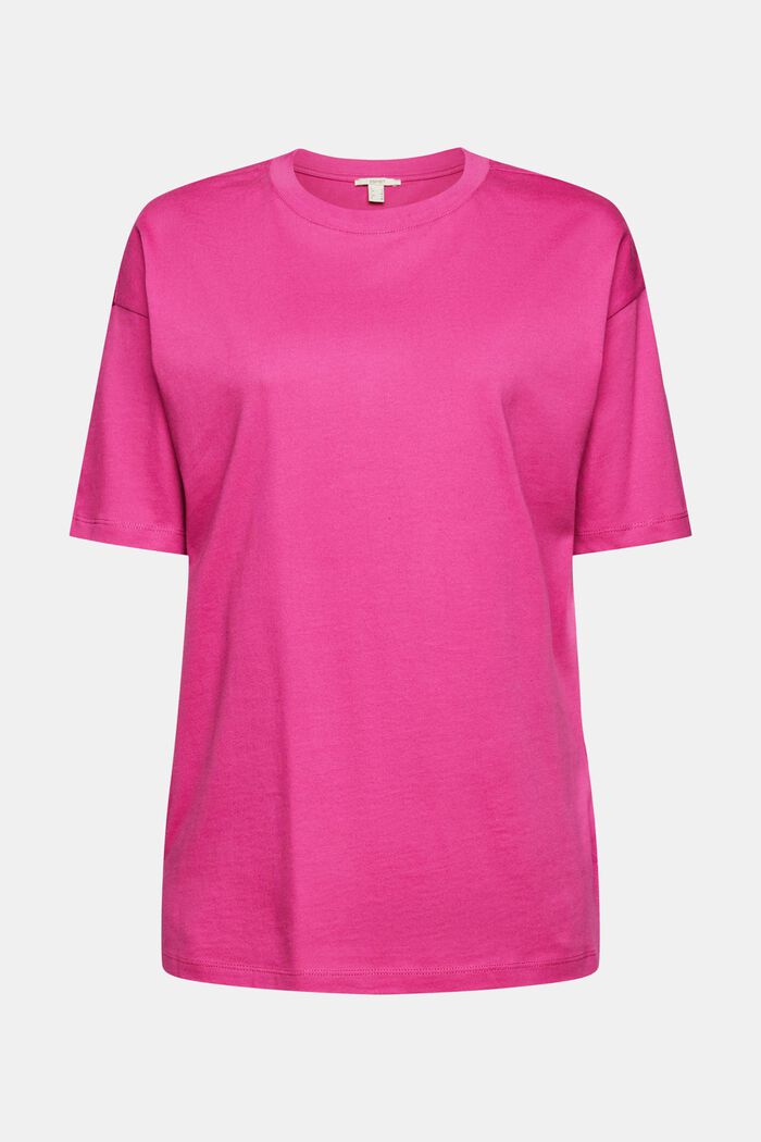 T-shirt oversize en coton, PINK FUCHSIA, detail image number 7