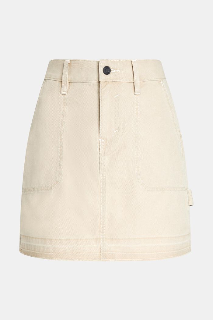 Mini-jupe workwear à effet ourlet défait, SAND, detail image number 4