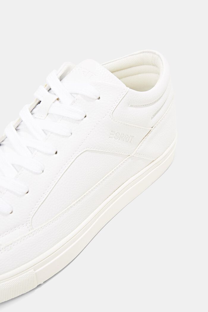 Sneakers en similicuir, WHITE, detail image number 4