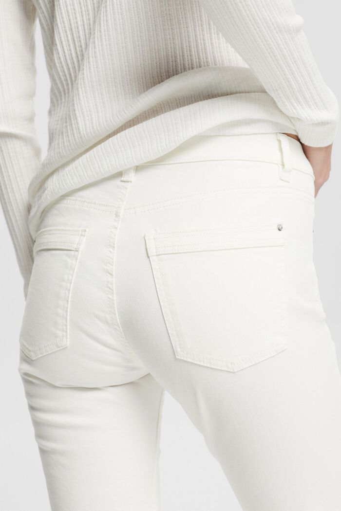 Pantalon stretch longueur corsaire, WHITE, detail image number 5