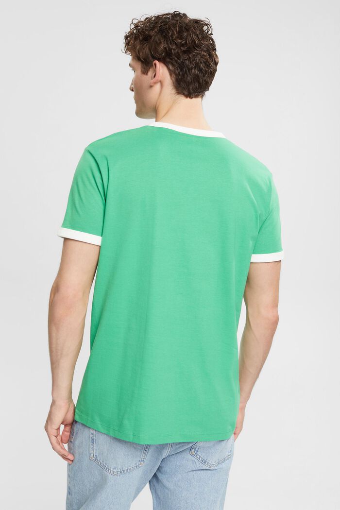 T-shirt en jersey à imprimé logo, GREEN, detail image number 3