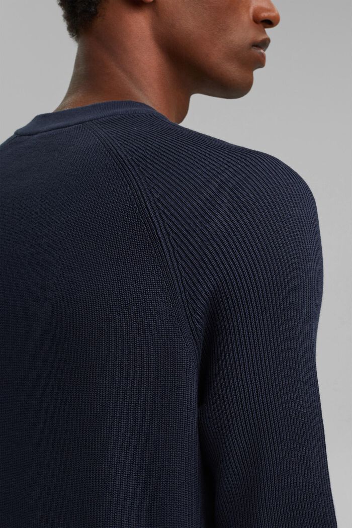 Pull ras-du-cou, 100 % coton, NAVY, detail image number 2