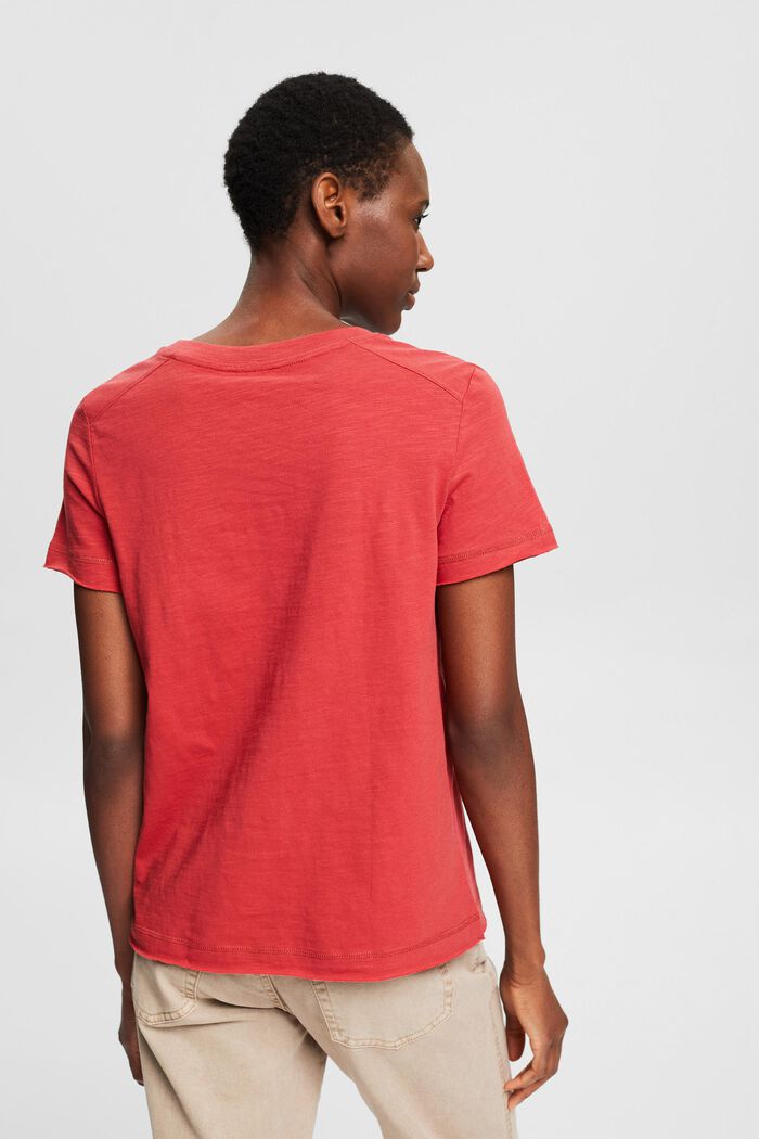 T-shirt à inscription imprimée, coton biologique, RED, detail image number 3