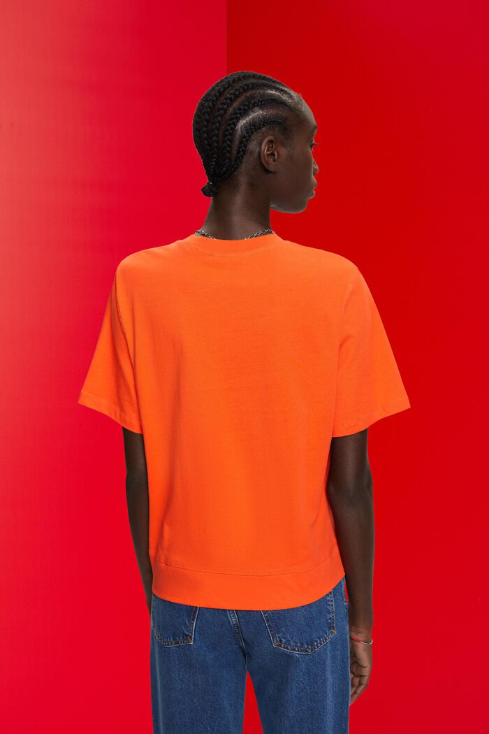 T-shirt en coton, ORANGE RED, detail image number 3