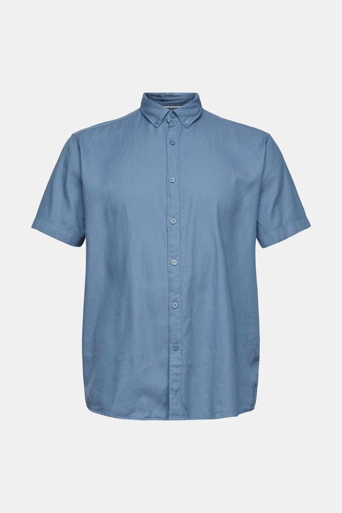 Chemise dotée d´un col à pointes boutonnées, BLUE, overview