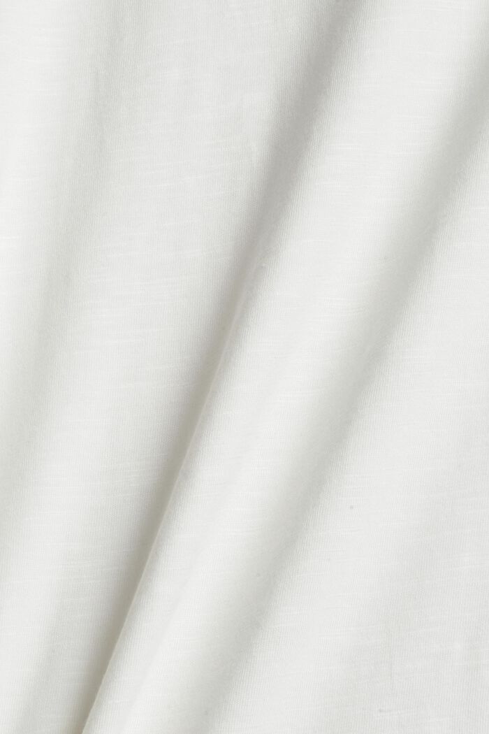 T-shirt en coton biologique mélangé, OFF WHITE, detail image number 4
