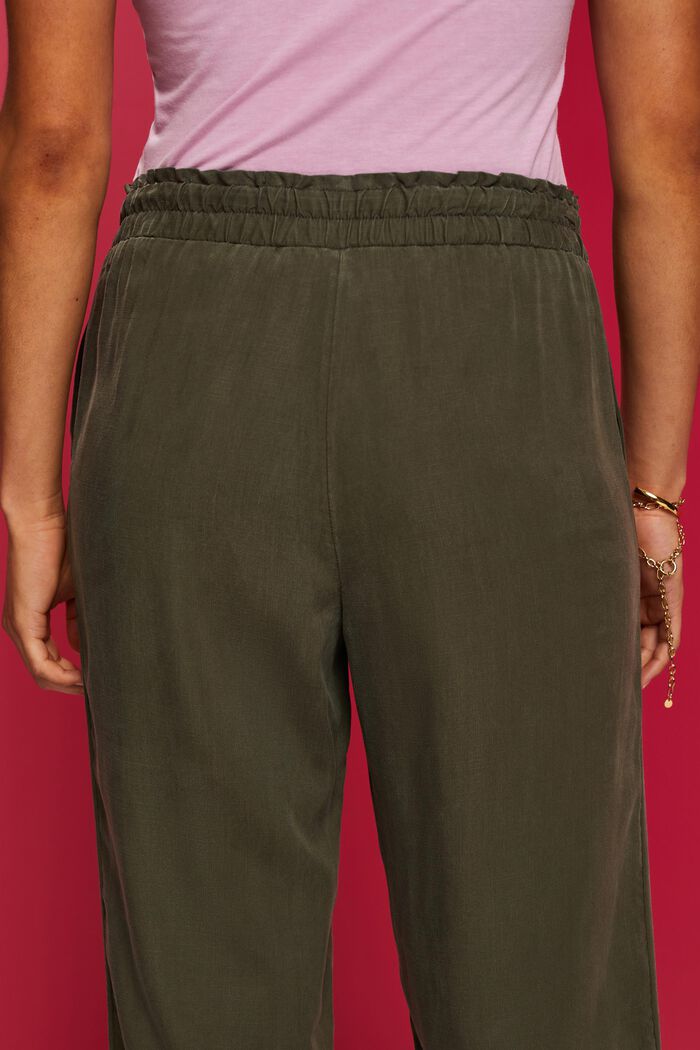 Pantalon à taille élastique, DARK KHAKI, detail image number 4