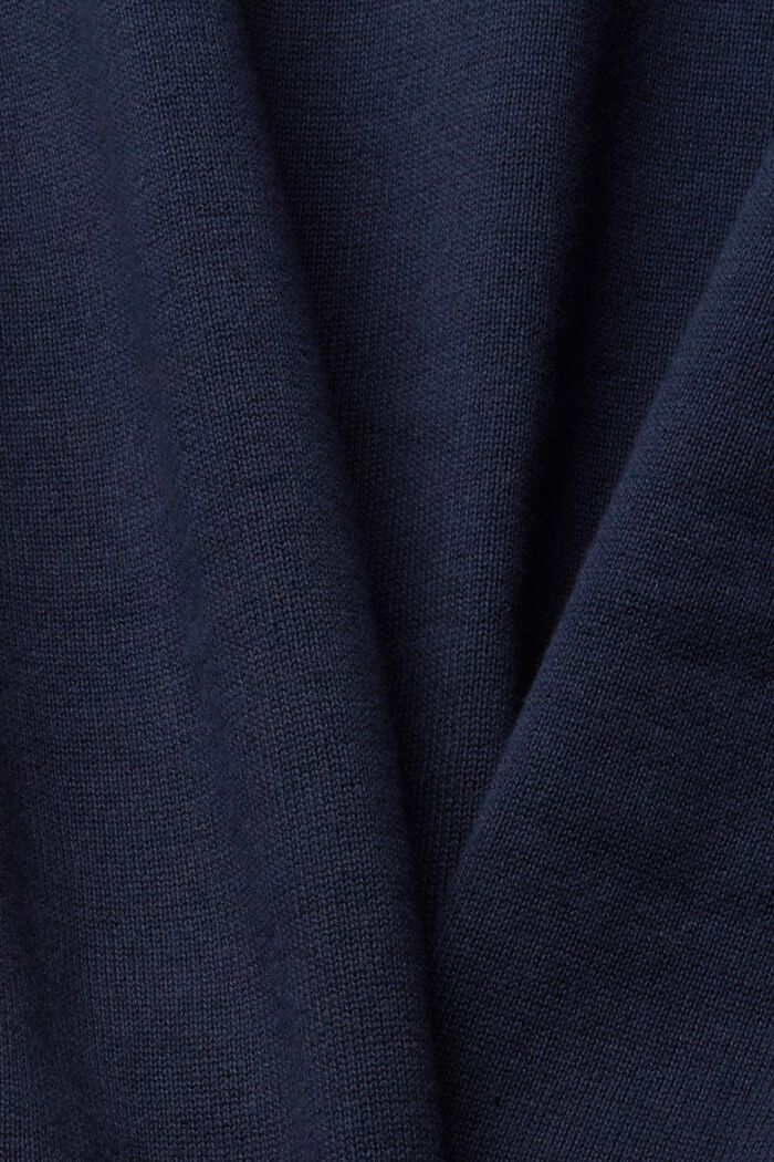 Pull-over à col roulé, 100 % coton, NAVY, detail image number 5