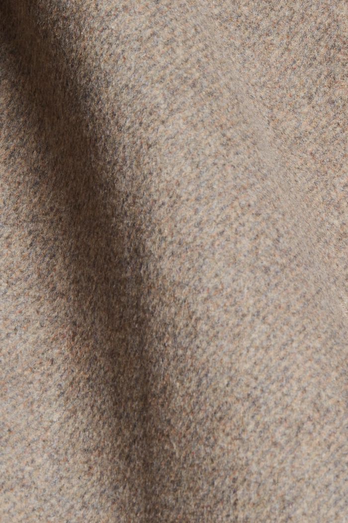 En laine mélangée : le manteau à col montant, TAUPE, detail image number 4