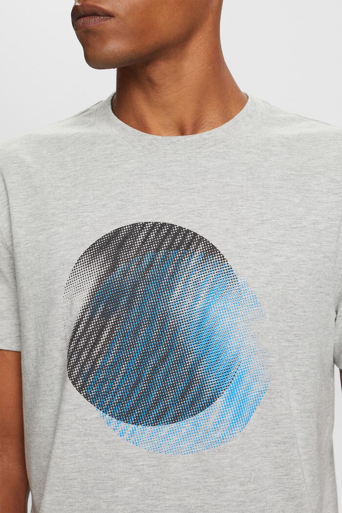 T-shirt à encolure ronde et imprimé sur le devant, LIGHT GREY, detail image number 2