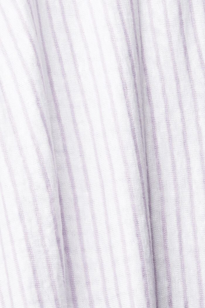 T-shirt rayé, 100 % lin, WHITE, detail image number 4