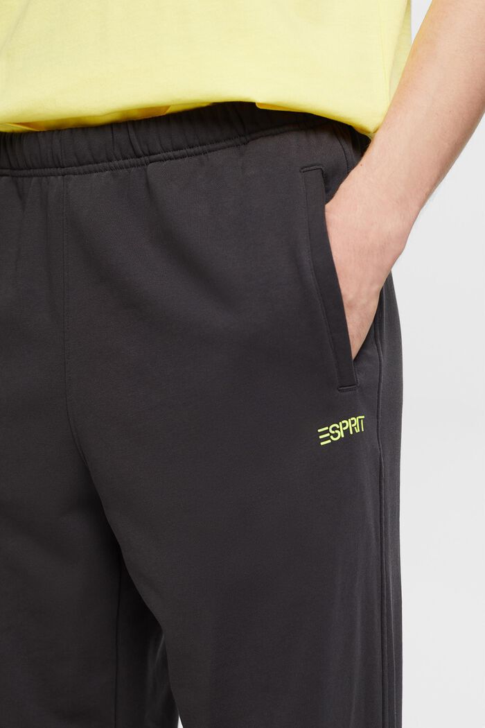 Pantalon de jogging en coton molletonné orné d’un logo, ANTHRACITE, detail image number 3