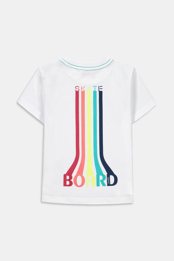 T-shirt à imprimé skate, 100 % coton, WHITE, detail image number 1
