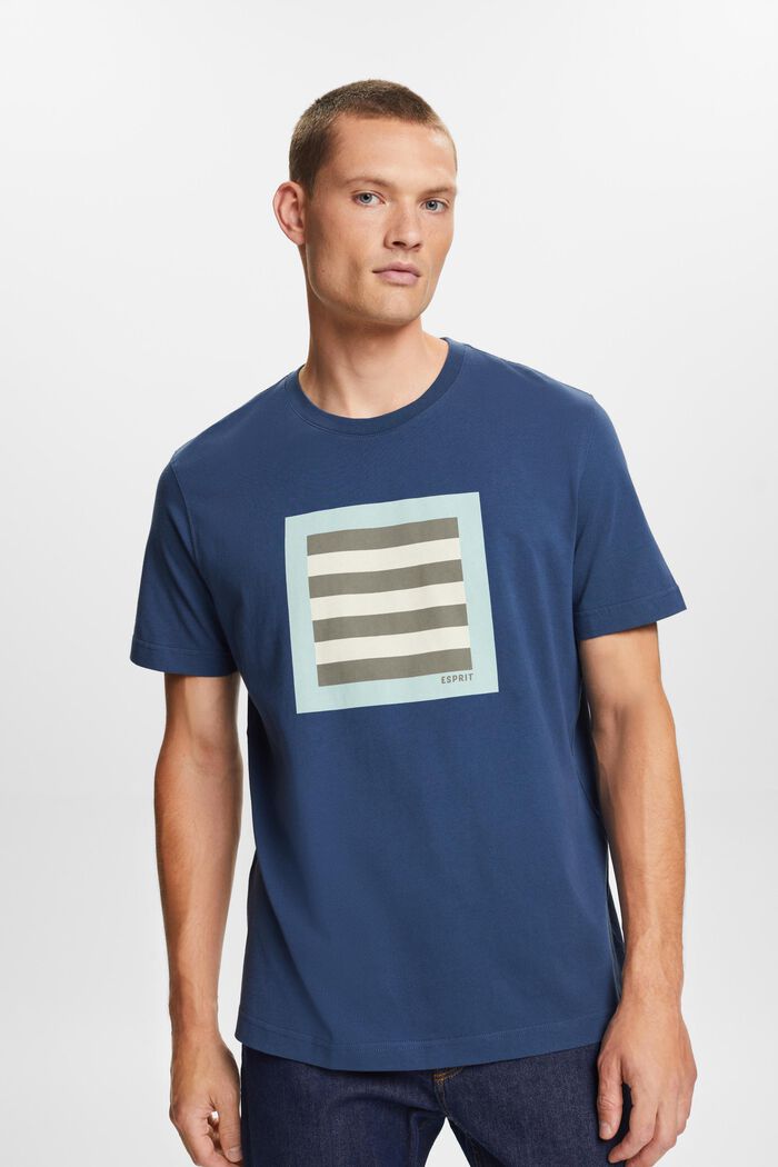 T-shirt graphique en jersey de coton, GREY BLUE, detail image number 0