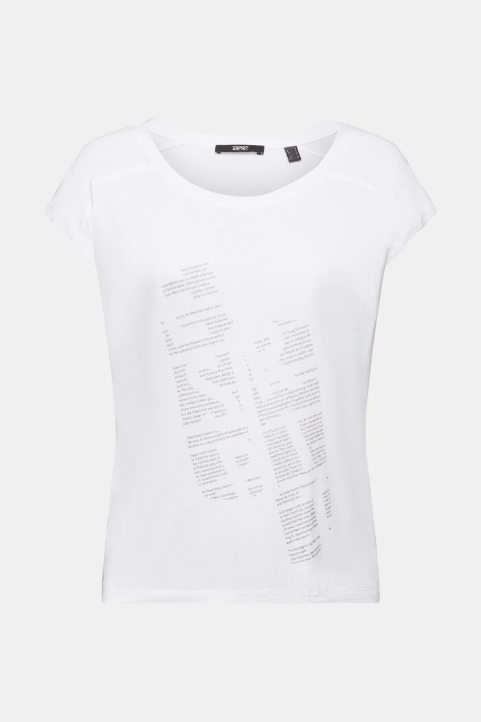 T-shirt à imprimé sur le devant, LENZING™ ECOVERO™, WHITE, detail image number 6