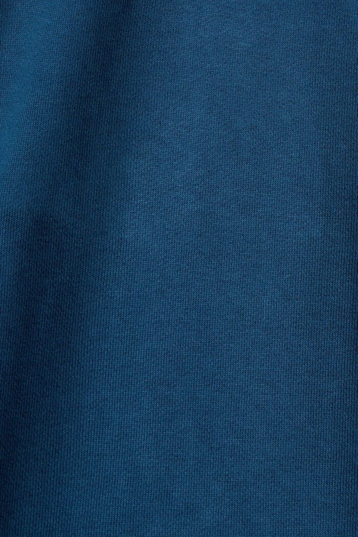 Sweat à capuche en coton mélangé à teneur en TENCEL™, PETROL BLUE, detail image number 4