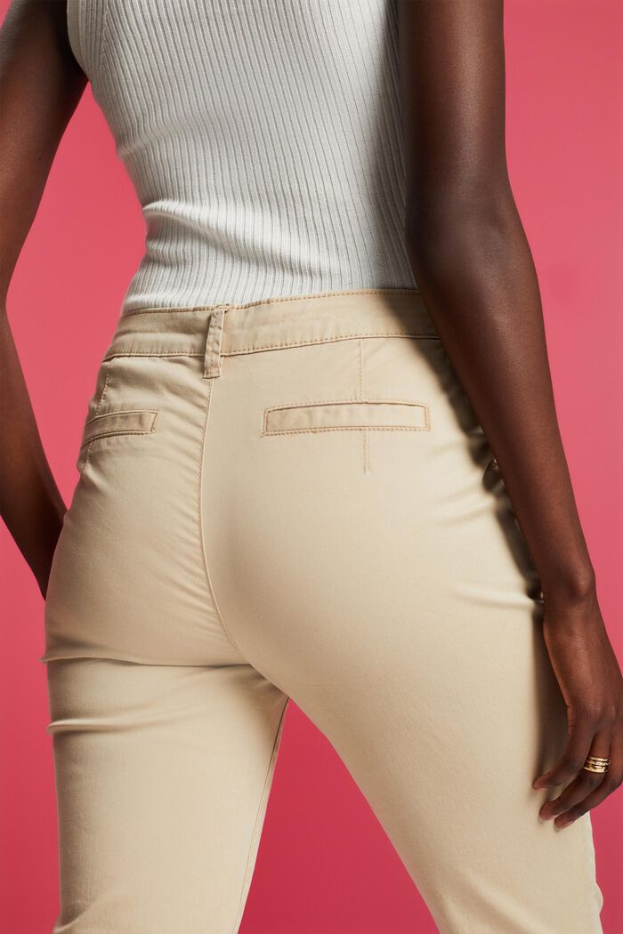 Chino en coton stretch, SAND, detail image number 4