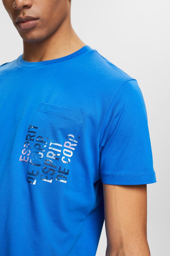 T-shirt à imprimé, en jersey, BRIGHT BLUE, detail image number 1
