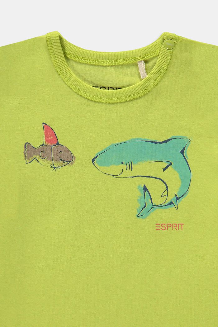 T-shirt orné d´un imprimé, coton biologique, CITRUS GREEN, detail image number 2
