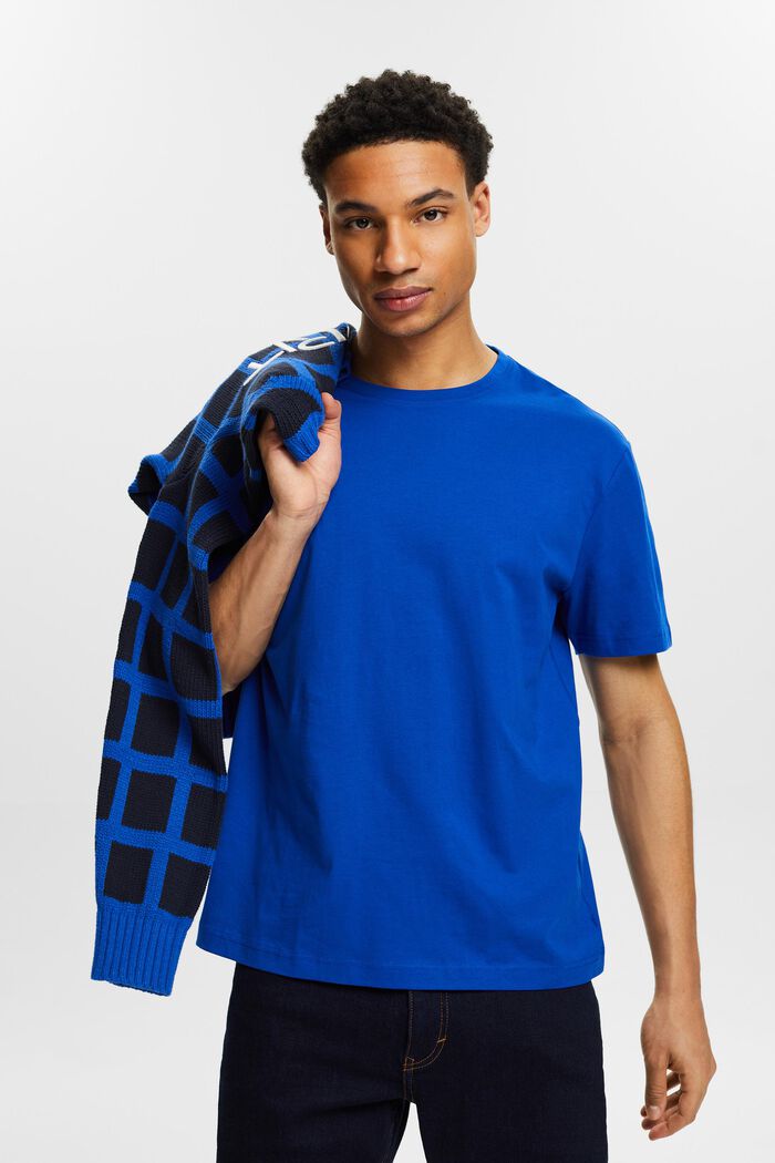 T-shirt à manches courtes et col ras-du-cou, BRIGHT BLUE, detail image number 0