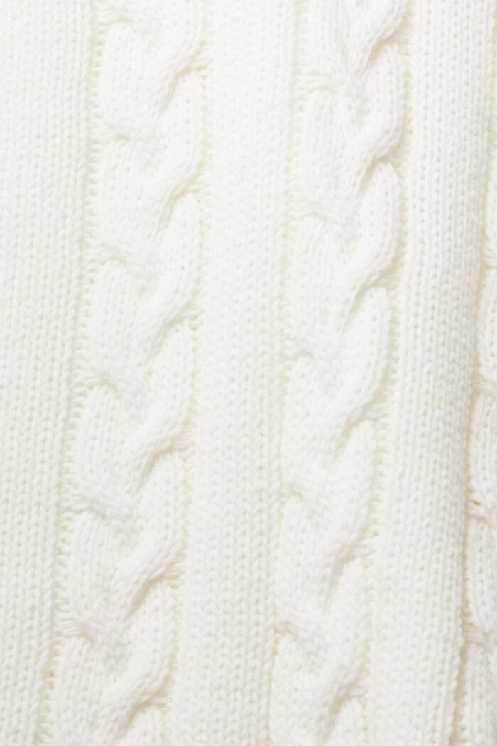 Pull-over tricoté à encolure en V, OFF WHITE, detail image number 4