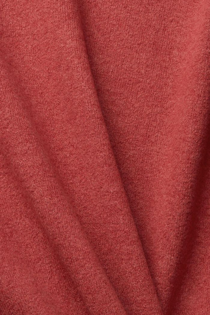 À teneur en laine : le cardigan à la coupe ouverte, TERRACOTTA, detail image number 1